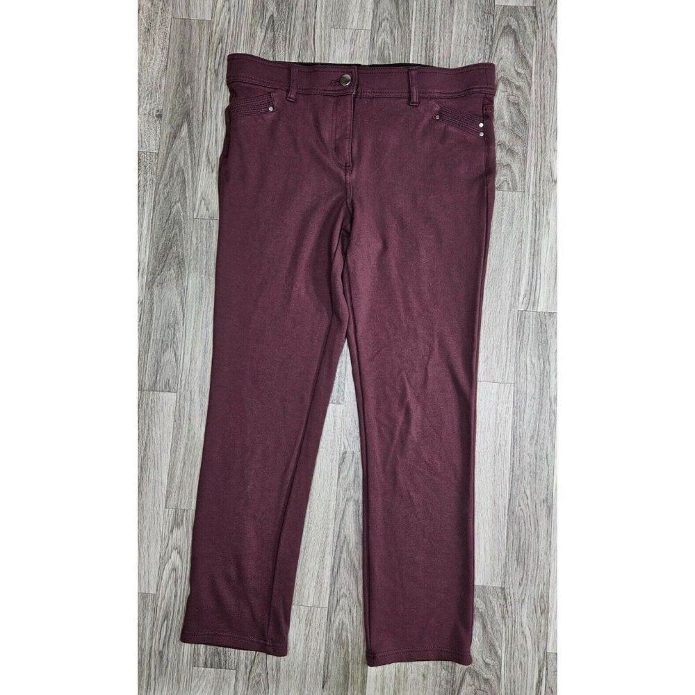 Style & Co Womens Size 10 Burgundy Red Denim Jeggings Jeans